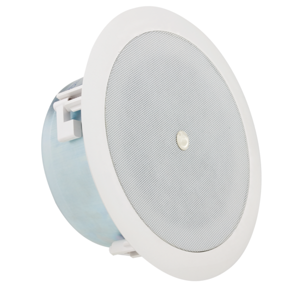 4" COAXIAL CEILING SPEAKER, 70V/100V 16W TRANSFORMER & 8OHM BYPASS-WHITE, SHALLOW (PRICED EA, BUY 2)